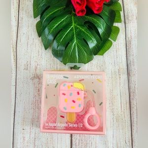 Advanctech Light Pink Ice Cream Apple AirPods 1/2 Silicone Protective Case